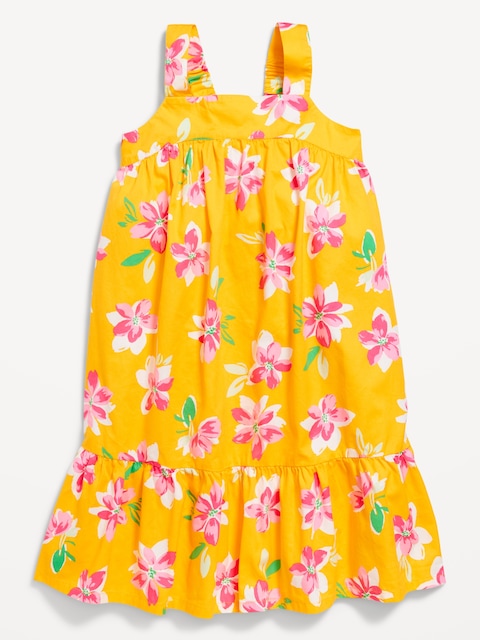 Printed Sleeveless Ruffled-Hem Dress for Girls