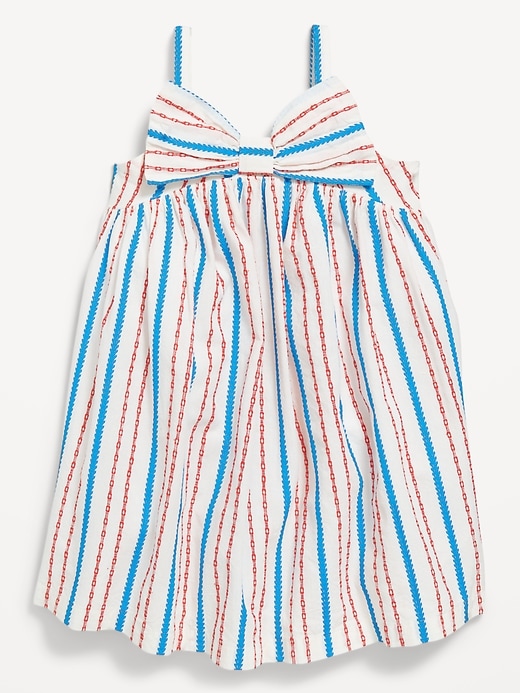 Voir une image plus grande du produit 1 de 2. Robe à motif sans manches texturée ornée d’une boucle pour Toute-petite fille