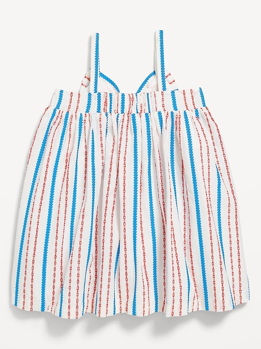 Voir une image plus grande du produit 2 de 2. Robe à motif sans manches texturée ornée d’une boucle pour Toute-petite fille