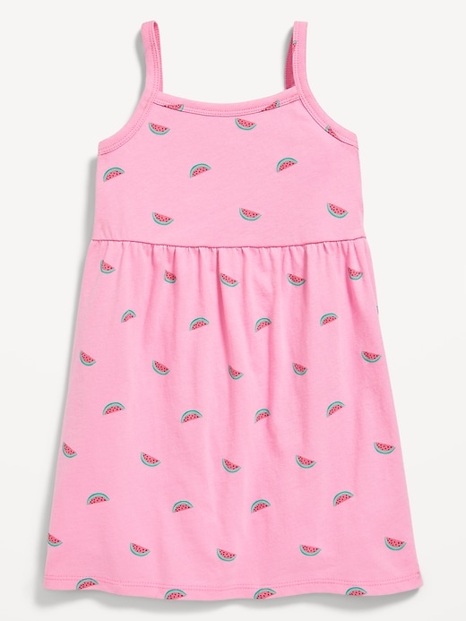 Voir une image plus grande du produit 1 de 2. Robe ajustée et évasée sans manches à motif pour Toute-petite fille