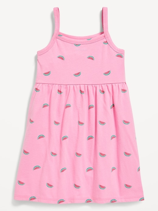 Voir une image plus grande du produit 2 de 2. Robe ajustée et évasée sans manches à motif pour Toute-petite fille