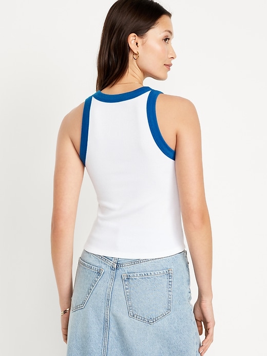 L'image numéro 2 présente Camisole courte à imprimé