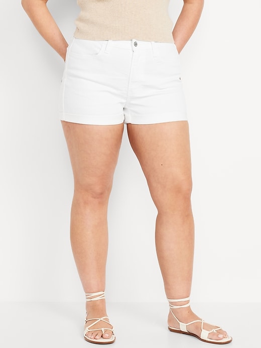 Image number 5 showing, High-Waisted Wow Jean Shorts -- 3-inch inseam