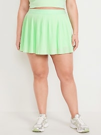 Extra High-Waisted StretchTech Micro-Pleated Skort