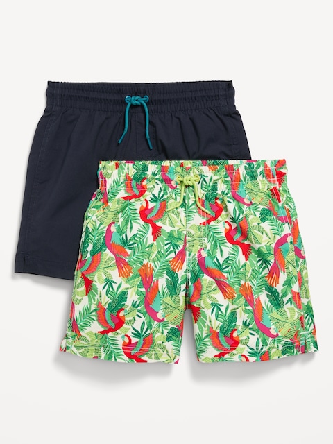 Short de bain à motif pour Garçon (paquet de 2) - Perroquets