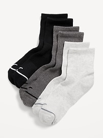 Image number 1 showing, 3-Pack Athletic Quarter Crew Socks for Women
