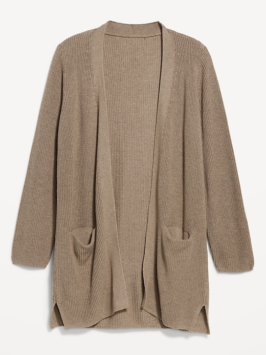 Image number 4 showing, Open-Front Longline Cardigan Sweater