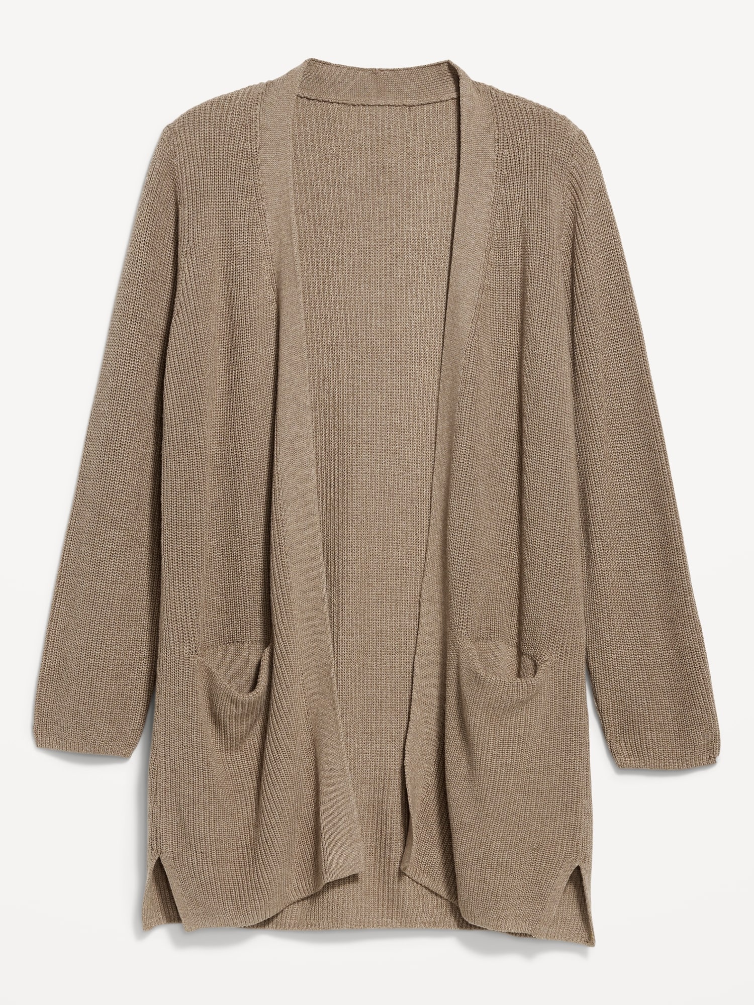 Open-Front Longline Cardigan Sweater