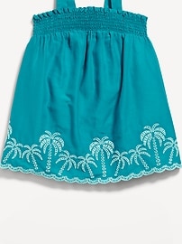 View large product image 3 of 3. Sleeveless Smocked Embroidered Top and Bloomer Shorts Set for Baby
