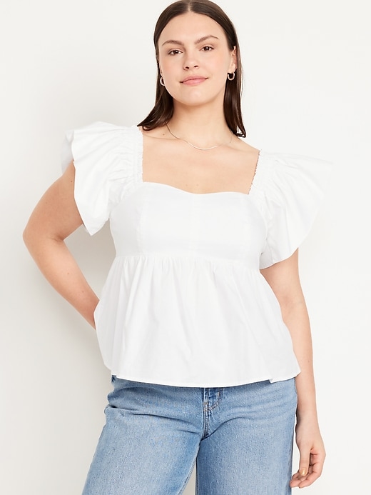 Image number 5 showing, Flutter-Sleeve Top