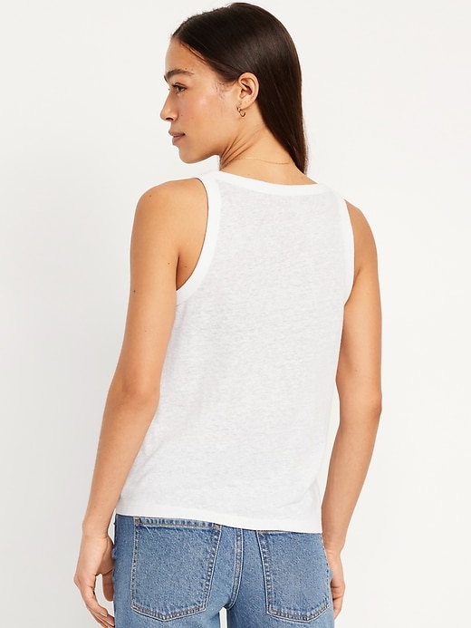 Image number 6 showing, Linen-Blend Tank Top