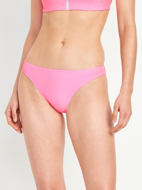 Low-Rise Classic Bikini Swim Bottoms - Pink