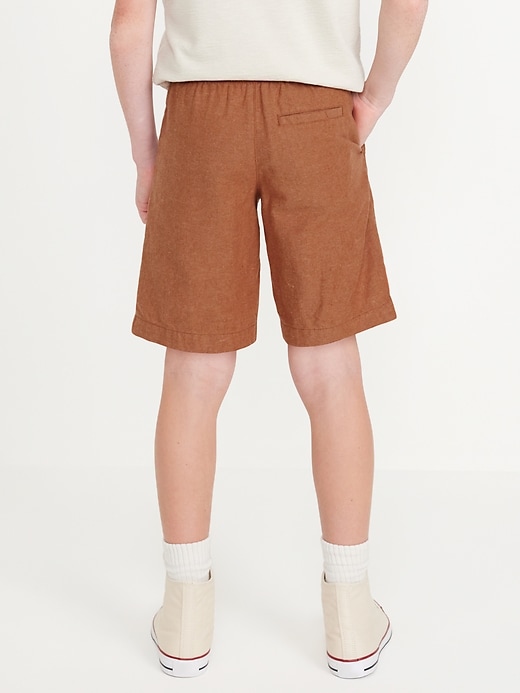 View large product image 2 of 4. Knee Length Linen-Blend Shorts for Boys