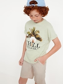 View large product image 3 of 4. Knee Length Linen-Blend Shorts for Boys