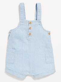 L'image numéro 1 présente Barboteuse henley en mélange de lin pour Bébé