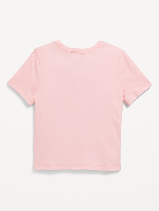 Voir une image plus grande du produit 2 de 2. T-shirt à manches courtes à imprimé pour toute-petite fille