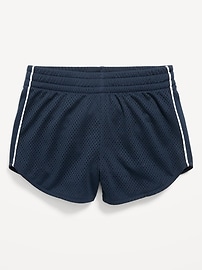 View large product image 4 of 4. High-Waisted Mesh Performance Shorts for Girls