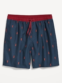 View large product image 3 of 3. Printed Swim Trunks -- 7-inch inseam