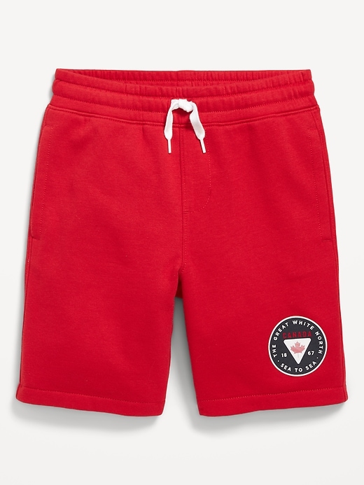 View large product image 1 of 2. Fleece Jogger Shorts for Boys (At Knee)