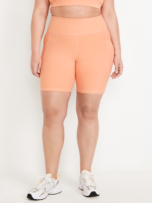 Image number 7 showing, High-Waisted PowerSoft Biker Shorts -- 8-inch inseam