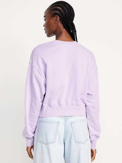 Image number 2 showing, French-Terry Drop-Shoulder Sweatshirt