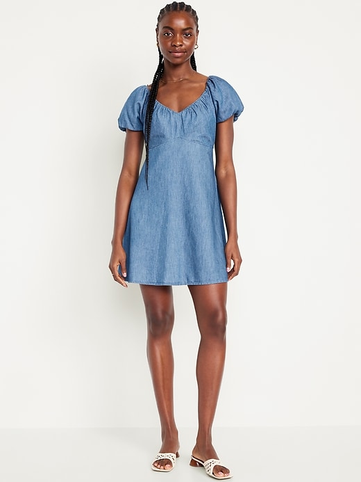 Image number 1 showing, Jean Mini Swing Dress