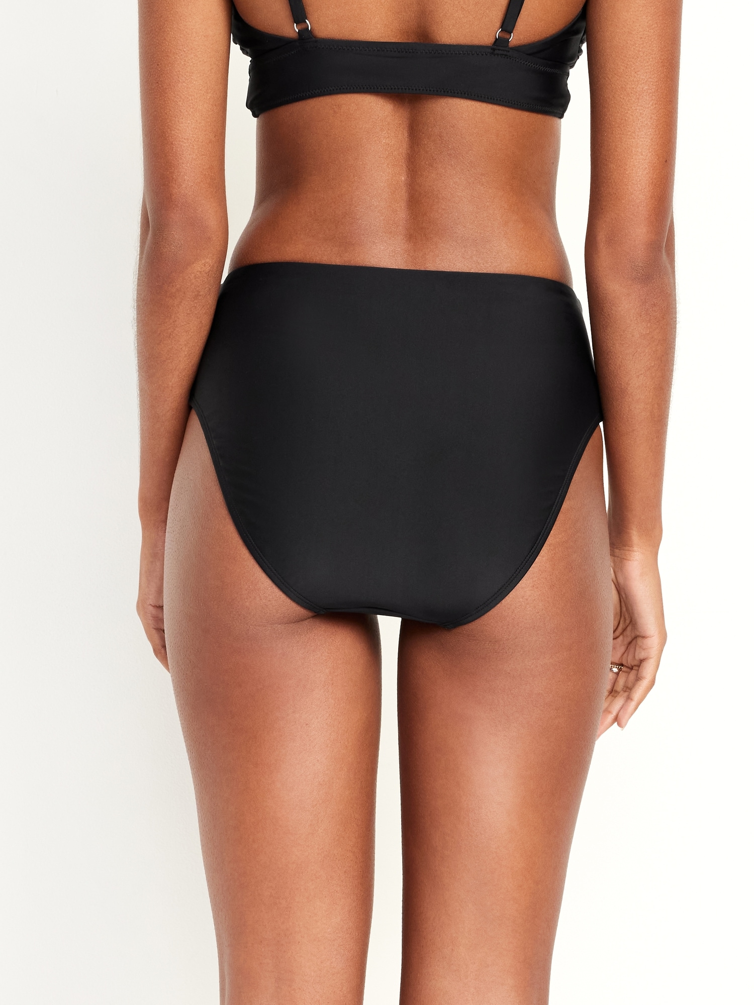 Twist-Front Longline Bikini Swim Top