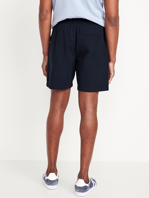 Image number 2 showing, Seersucker Jogger Shorts -- 7-inch inseam