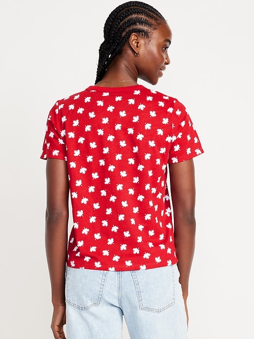 L'image numéro 2 présente T-shirt passe-partout ras du cou à motif
