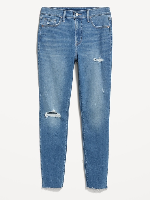 Image number 4 showing, High-Waisted Rockstar Super-Skinny Ankle Jeans