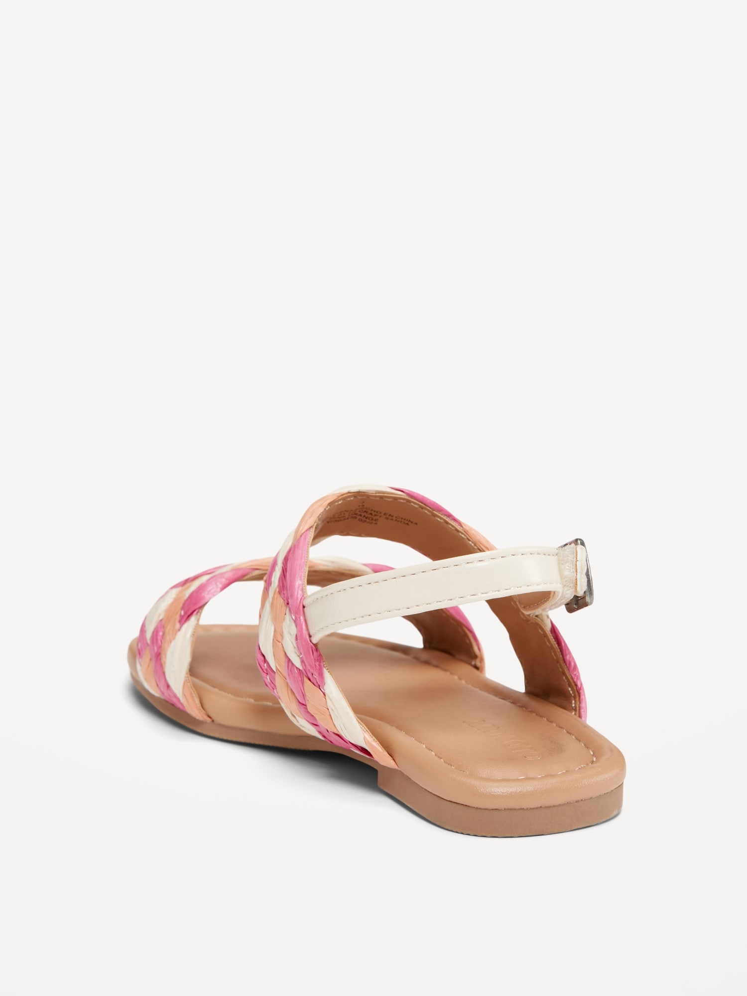 Raffia Double-Strap Sandals for Toddler Girls