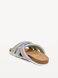 View large product image 4 of 4. Puffy Faux-Leather Slide Sandals for Girls