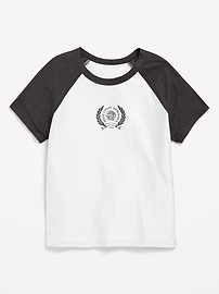 Voir une image plus grande du produit 3 de 4. T-shirt à manches raglan Go-Dry Doux nuage 94 pour Fille