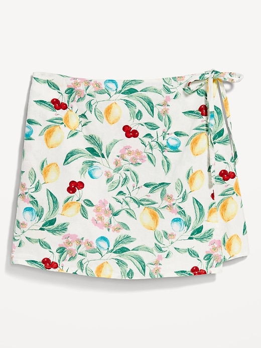 Image number 4 showing, High-Waisted Linen-Blend Skort