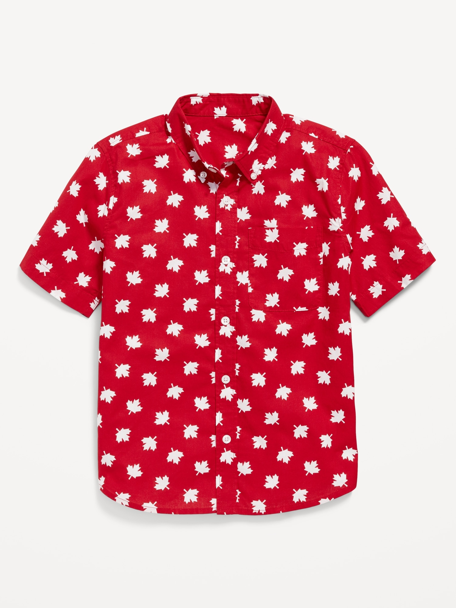 Printed Poplin Pocket Shirt for Boys
