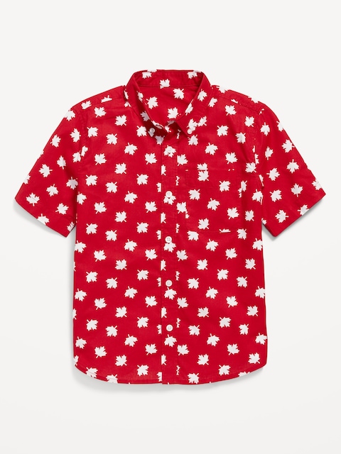 Chemise à poche en popeline à imprimé pour Garçon