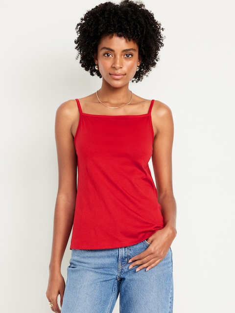Relaxed Cami Tank Top - Red