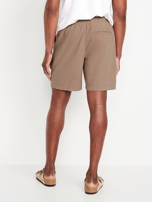 Image number 6 showing, Seersucker Jogger Shorts -- 7-inch inseam