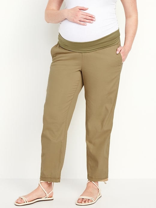 Image number 1 showing, Maternity Rollover-Waist OGC Chino Pants