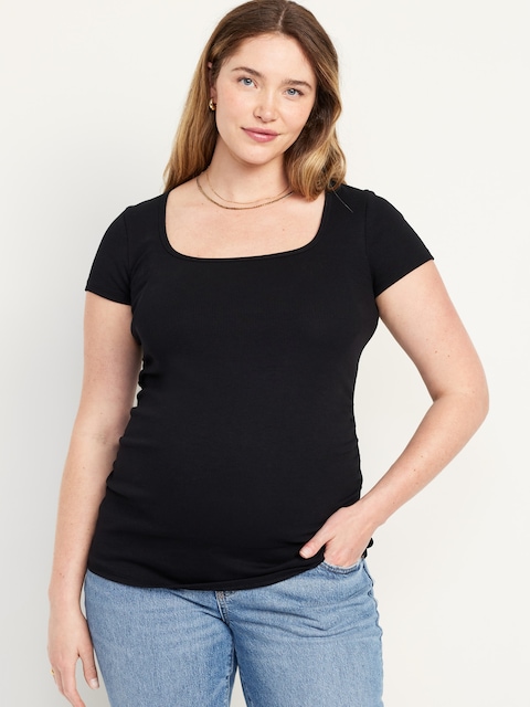 Maternity Square-Neck T-Shirt