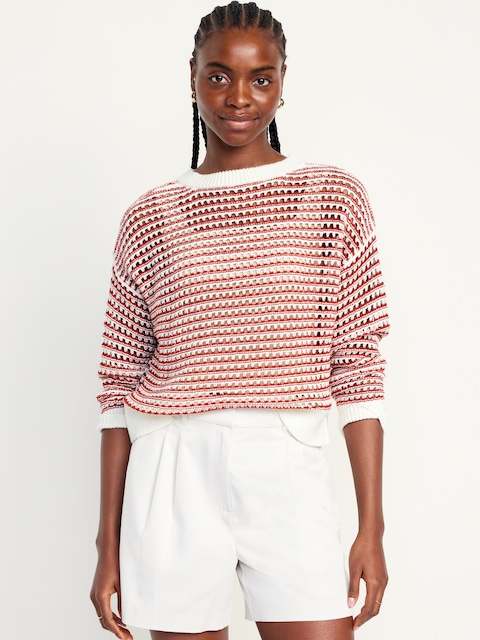 Open-Stitch Sweater