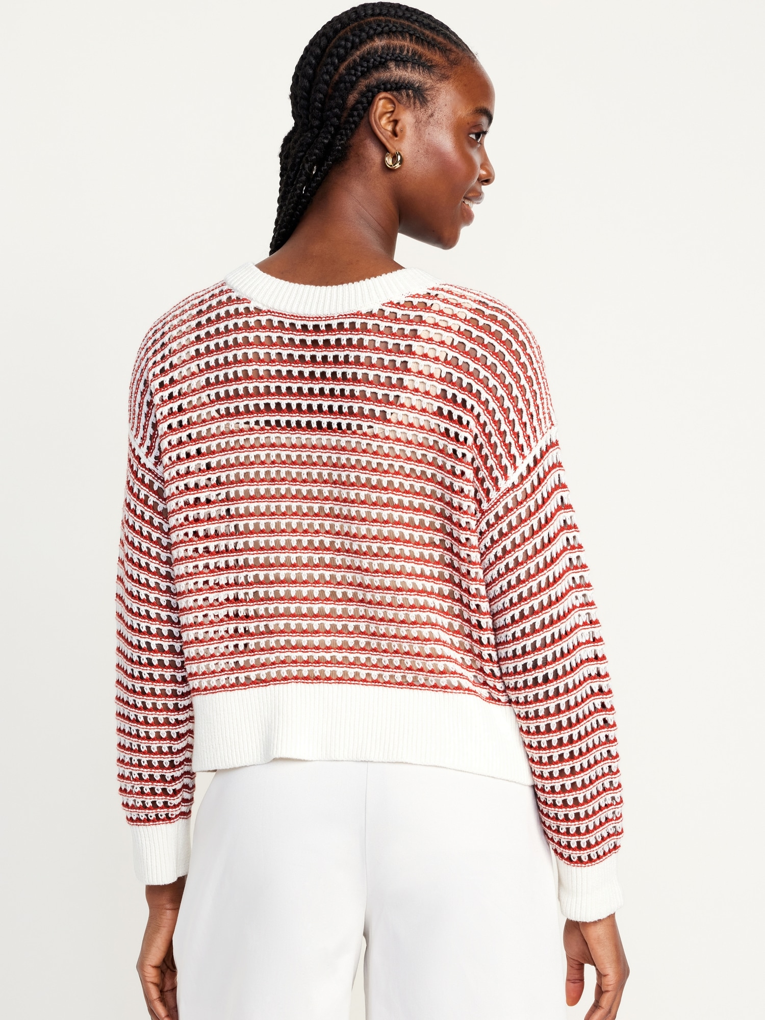 Open-Stitch Sweater