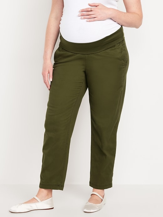 Image number 1 showing, Maternity Rollover-Waist OGC Chino Pants