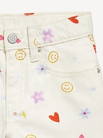 View large product image 5 of 5. High-Waisted Frayed-Hem Twill Shorts for Girls