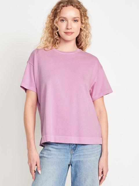 Vintage Crew-Neck T-Shirt - Rock Rose
