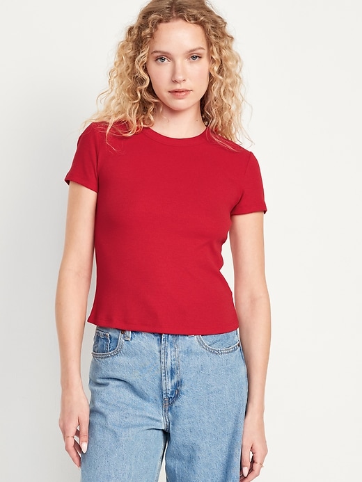 Image number 1 showing, Snug Crop T-Shirt