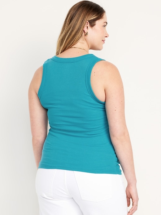 Image number 2 showing, Maternity High-Neck Henley Tank Top