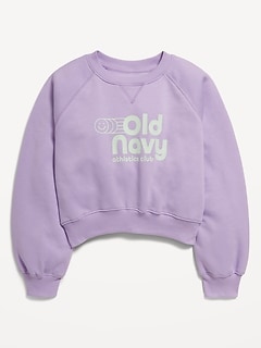 Crew-Neck Logo-Graphic Sweatshirt for Girls