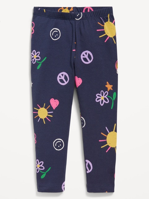 Full-Length Leggings for Toddler Girls - Chalkboard