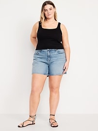 High-Waisted Jean Shorts -- 5-inch inseam